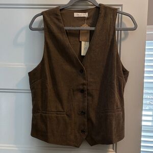 Doe & Rae Brown Corduroy Vest